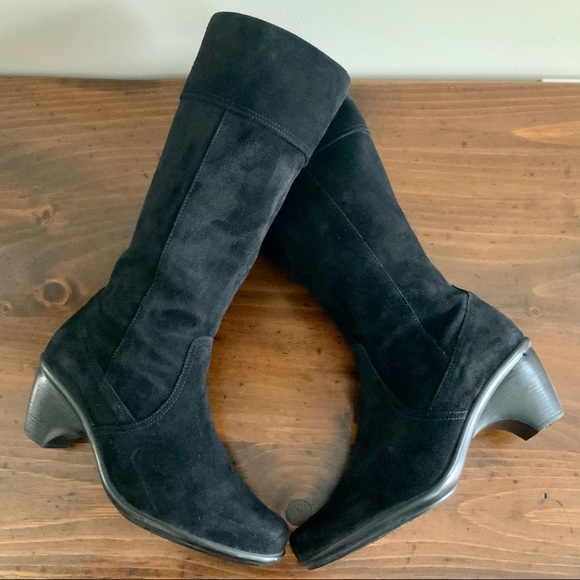 Dansko Shoes - DANSKO Risa Mid Calf Tall Suede Boots/ Black - SZ 40 US 9.5-10